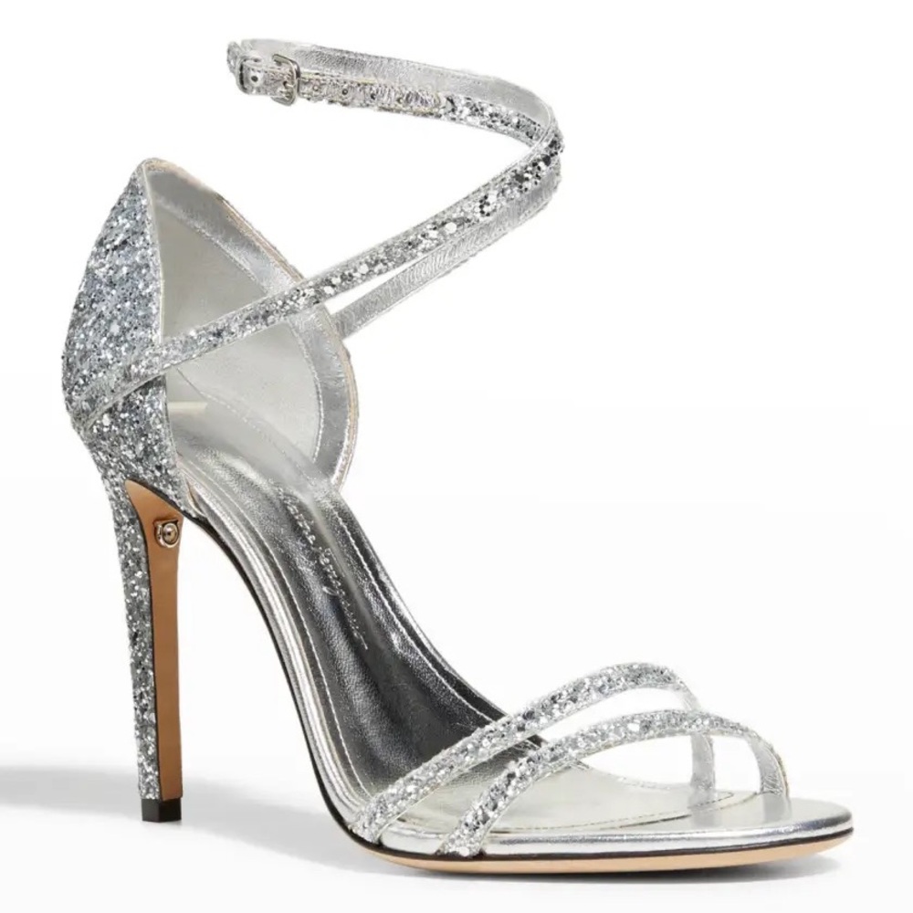 SALVATORE FERRAGAMO Ines 105mm Glitter Stiletto Sandals